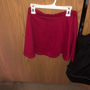 Short red skirt